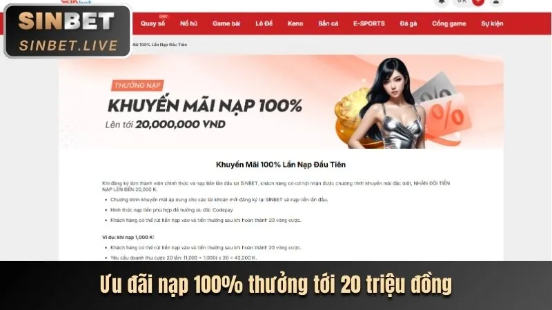 Thưởng nạp lại hàng ngày choang casino